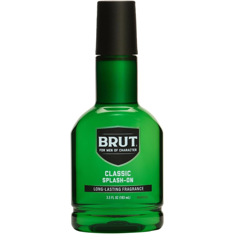 Brut Splash-On Original Fragrance Long Lasting Mens Fragrance With Spicy Woods, 103 Ml (3.5 Oz)
