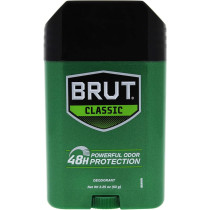 Brut Oval Solid Deodorant Classic Scent For Men, 2.25 Oz (63 G)