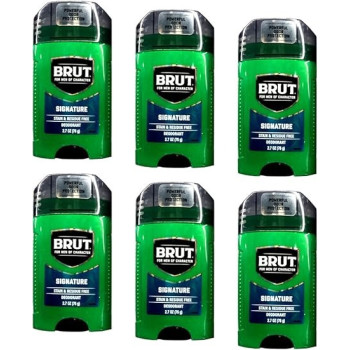 Brut Deodorant 2.7Oz Oval Solid Classic Scent (6 Pack)