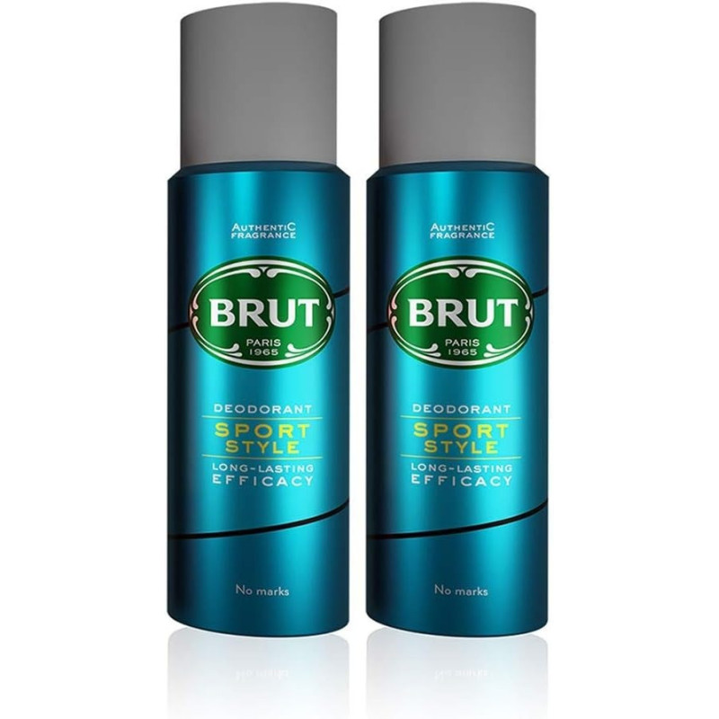 Brut Sport Style Deodorant Spray For Men, Pack Of 2 (200Ml Each)