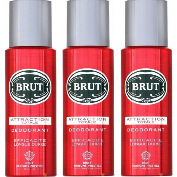 Brut Attraction Deodorant For Men, 200 Ml Each (Pack Of 3)