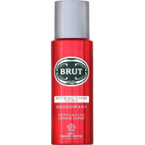 Brut Attraction Totale Efficacite Longue Duree Deodorant Spray For Men, 200Ml