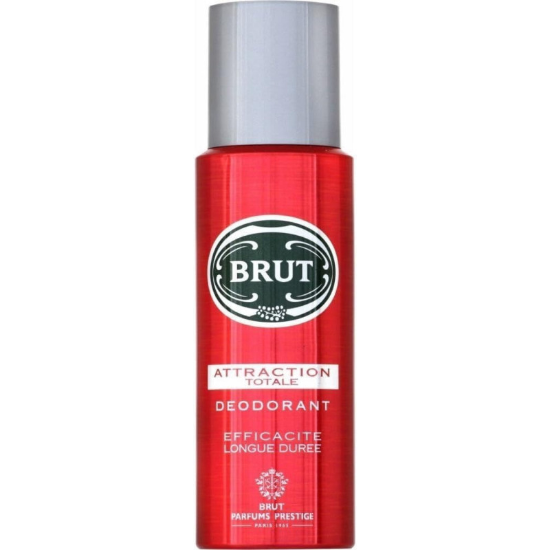Brut Attraction Totale Efficacite Longue Duree Deodorant Spray For Men, 200Ml