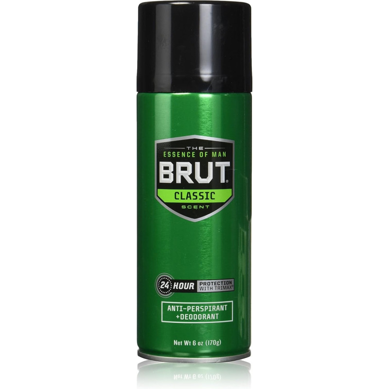 Brut Antiperspirant And Deodorant Spray For Unisex, 6 Oz