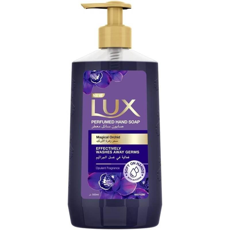 LUX Antibacterial Liquid Handwash Glycerine Enriched, Magical Orchid For All Skin Types, 500Ml