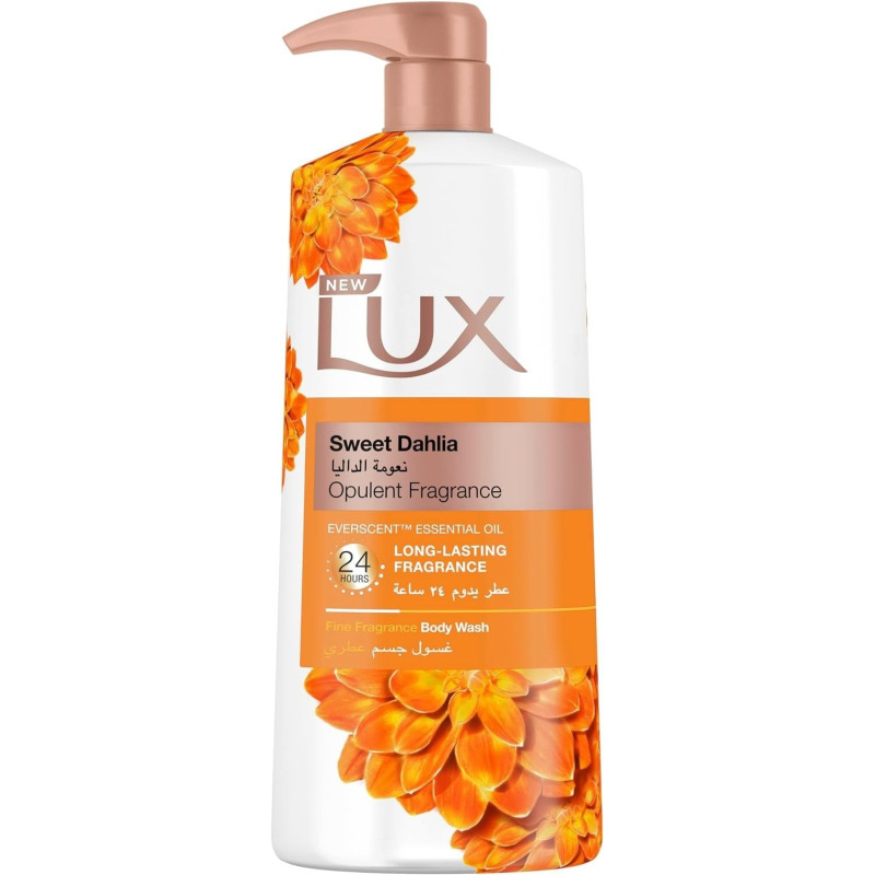 LUX Perfumed Body Wash, For All Skin Types, Sweet Dahlia, 24 Hours Long Lasting Fragrance, 700ml