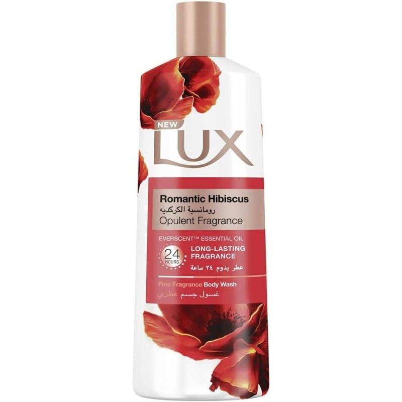 LUX Perfumed Body Wash Romantic Hibiscus For 24 Hours Long Lasting Fragrance, 500Ml