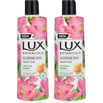 LUX Botanicals Glowing Skin Shower Gel Lotus And Honey, Pack Of 2 x 250ml Each