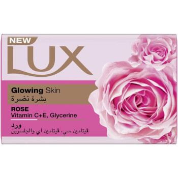 LUX Glowing Skin Rose Bar Soap With Vitamin C, E, Glycerine, 120g