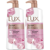 LUX Moisturising Body Wash Soft Rose For All Skin Types, Pack of 2 x 700ml Each