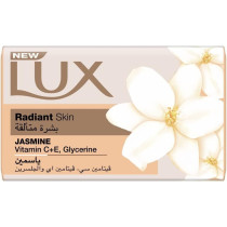 LUX Bar Soap For Radiant Skin, Jasmine, With Vitamin C, E, And Glycerine, 75g