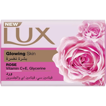 LUX Glowing Skin Rose Bar Soap, With Vitamin C, E, And Glycerine, 170g