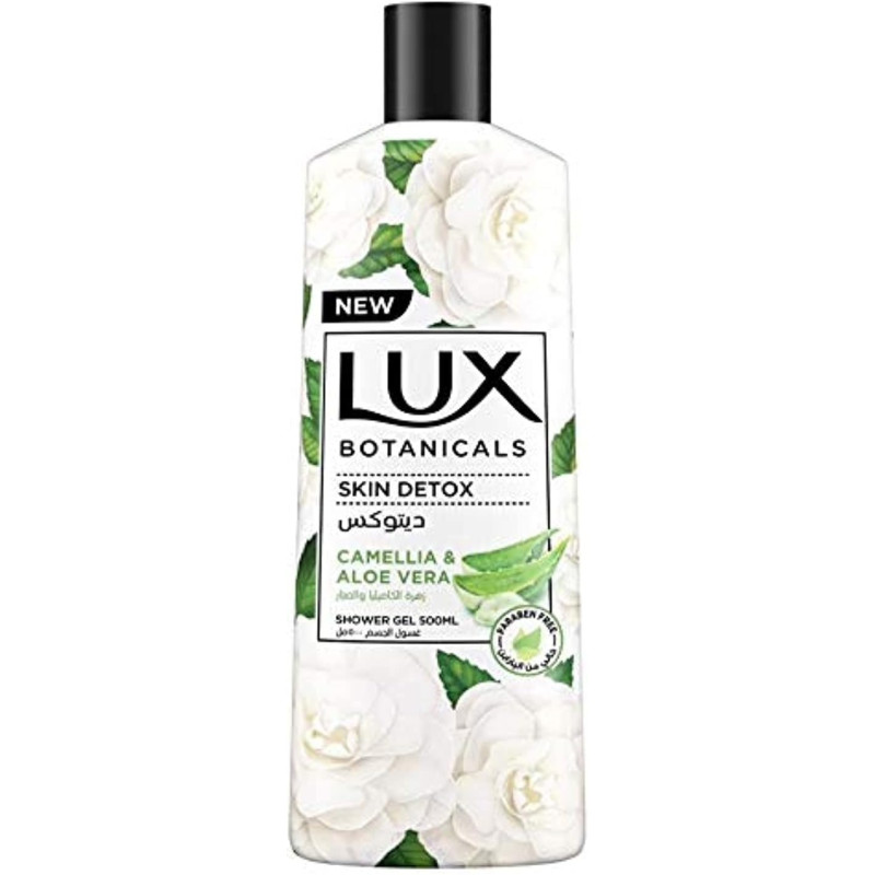 LUX Botanicals Body Wash Skin Detox With Nourishing Camellia And Aloevera, For Soft, Natural And Fragrant Skin, 500ml