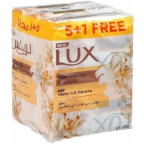 LUX Bar Soap Flawless Allure, With Vitamin C, E, and Glycerine, Pack of 5+1 x 120gm