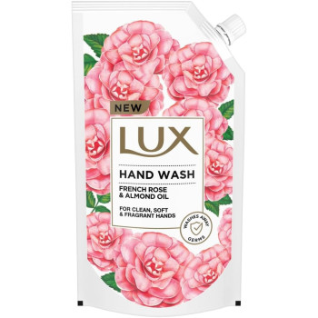 LUX Handwash With French Rose And Almond Oil For Clean, Soft And Fregrant Hands Refill Pouch, 750 ml