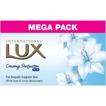 LUX International Creamy Perfection Plus Rose And Swiss Moisturizer Bathing Soap, For Glowing Skin, 500g Beauty Soap