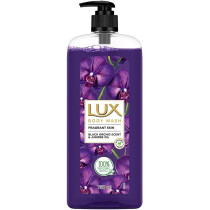 LUX Body Wash Fragrant Skin Black Orchid Scent And Juniper Oil SuperSaver XL Pump Bottle With Long Lasting Fragrance, Glycerine, Paraben Free, Extra Foam, 750 ml