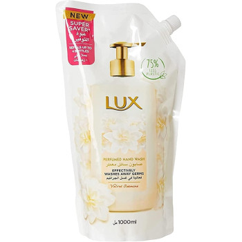 LUX Velvet Jasmine Refill Pouch, For All Skin Perfumed Handwash, 1kg