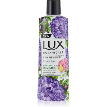 LUX Botanicals Perfumed Body Wash For Skin Renewal With Fig Extract And Geranium Oil, 250ML