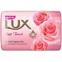 LUX Soft Touch For Soft Fragrant Soap Bars With French Rose And Almond Oil, 80g
