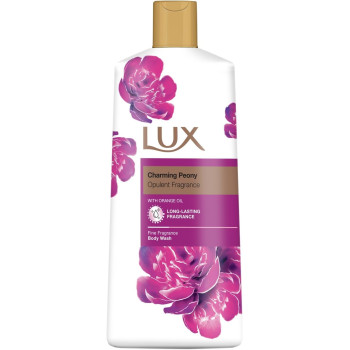 LUX Charming Peony Body Wash with Orange Oil, Men's And Women's Aromatic, Long-Lasting Fine Fragrance Shower Gel, Nourishing Body Cleanser, Aromatic Fragrance Bath Soap, 600 ml