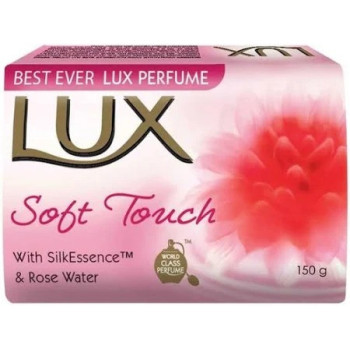 LUX Soft Touch With Silk Essence And Rose Water Soap Bar, 150gm