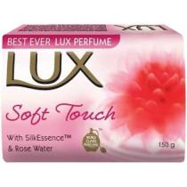 LUX Soft Touch With Silk Essence And Rose Water Soap Bar, 150gm