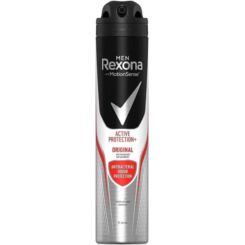 Rexona Men Motion Sense Deodorant Active Protection Plus Original Anti-Bacterial Odor Protection Spray, 200 Ml