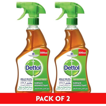 Dettol Antiseptic Trigger Antiseptic Solution, Twin Pack, 500Ml