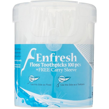 Enfresh Floss Toothpics Compact And Easy To Carry, 100PCS
