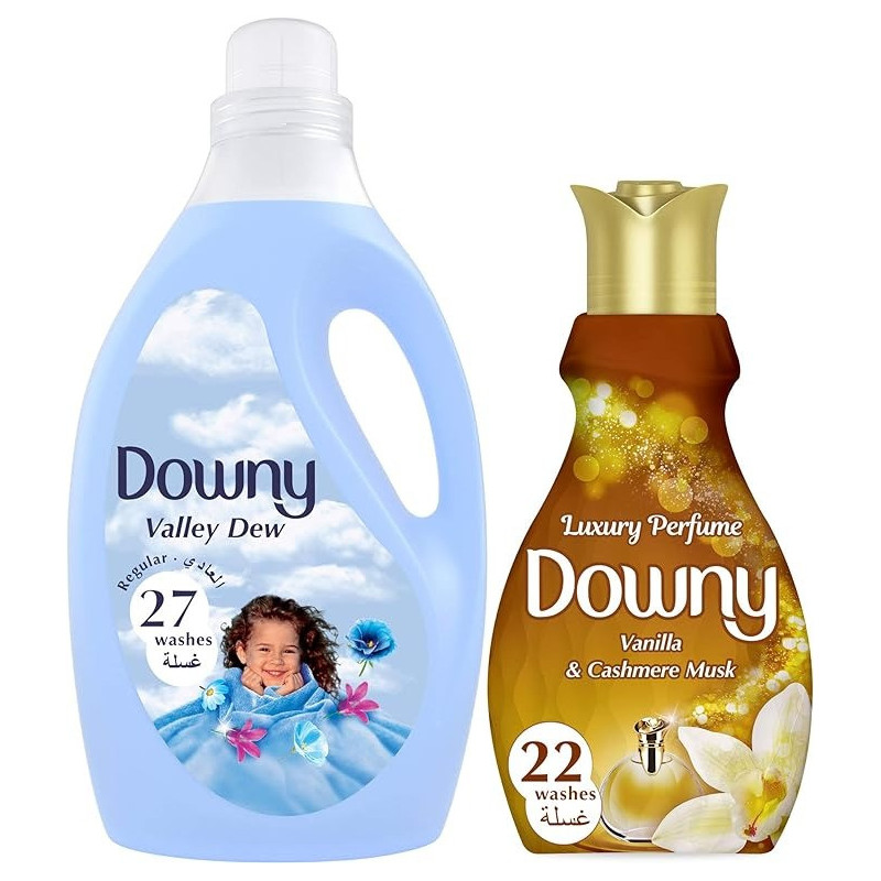 Downy Concentrate Fabric Softener Valley Dew, 3L And Downy Perfume Collection, 800 Ml
