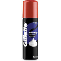Gillette Foamy Shave Cream Regular 2 Ounce Enriched With Moisturizers, It Helps To Protect And Nourish The Skin, 12 Pieces