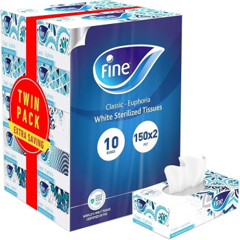 Fine Classic Sterilized Facial Tissues Strong And Absorbent, 10X150
