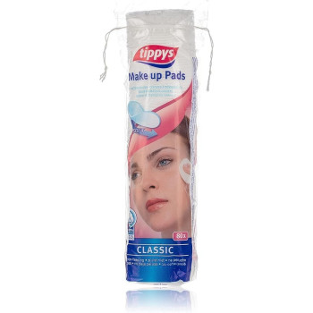 Tippys Classic Make Up Pads Efficiently Soaking Up Makeup Removers, Toners, Or Other Liquids While Maintaining Their Structural Integrity, 80Pcs
