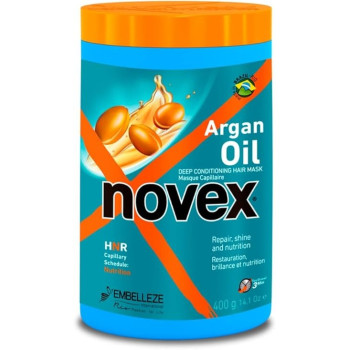 Novex Argan Oil Deep Conditioning Hair Mask 14 Oz, Prevents And Repairs Split Ends