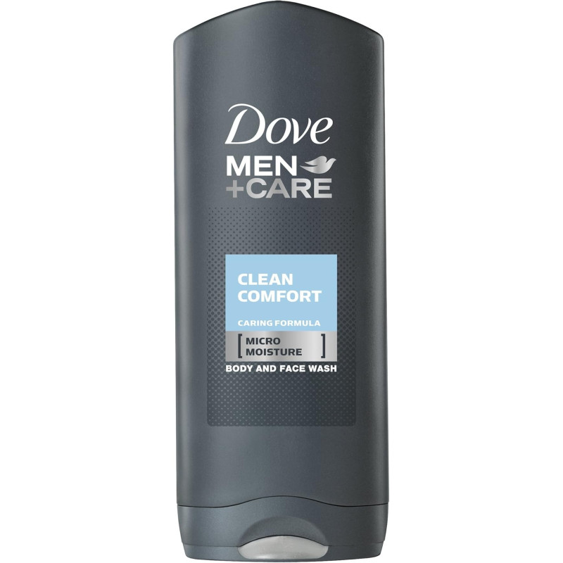 Dove For Men Plus Care Clean Comfort Body And Face Wash, 400Ml
