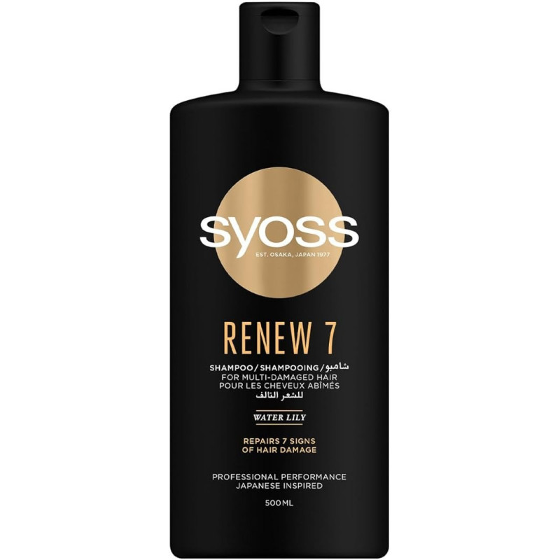 Syoss Renew 7 Shampoo For Multi-Damaged Hair Addressing Issues Such As Dryness, Split Ends, And Dullness, 500Ml