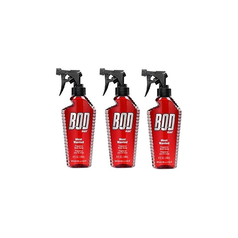 Bod Man Body Spray, Most Wanted For Men Long-Lasting Fragrance, Pack Of 3