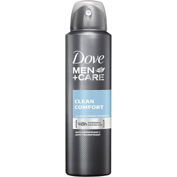 Dove Men+Care Antiperspirant Deodorant Spray Clean Comfort Protects 48 Hours Against Body Odour And Sweat, 250 Ml, Pack Of 3