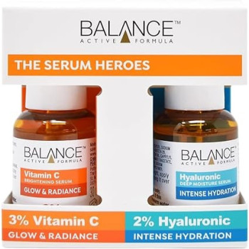 Balance Active Formula The Serum Heroes, Vitamin C Brightening Serum And Hyaluronic Deep Moisture Serum