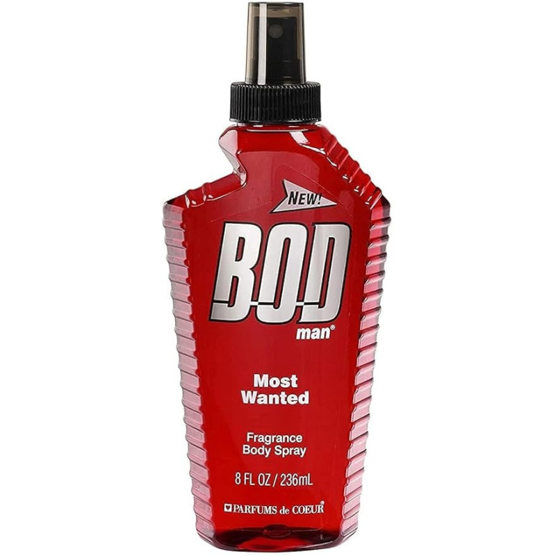 Bod Man, Bold And Masculine Most Wanted Fragrance Body Spray, 8Oz, 236 Ml