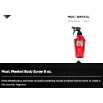 Bod Man, Bold And Masculine Most Wanted Fragrance Body Spray, 8Oz, 236 Ml