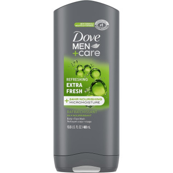 Dove Men And Care Body And Face Wash For Cooling Refreshment Extra Fresh With Micromoisture Technology, 400 Ml