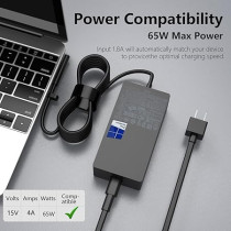 65W Surface Pro Charger For Original Microsoft Surface Pro 9 8 7+ 7 6 5 4 3 X 1796 1769 1800 Laptop Power Adapter Supply