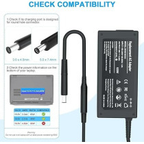 65W Laptop Charger For Dell Latitude 13 3301 3310 3390 14 3400 3410 3420 3490 15 3500 3510 3520 3590 Vostro 13 5301 5390 14 5401 5402 5490 15 3558 3559, Ul Listed Adapter