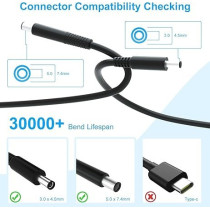65W Laptop Charger For Dell Latitude 13 3301 3310 3390 14 3400 3410 3420 3490 15 3500 3510 3520 3590 Vostro 13 5301 5390 14 5401 5402 5490 15 3558 3559, Ul Listed Adapter