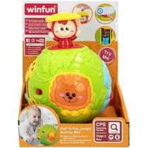 Winfun Childrens Animal Ball With Light And Sound, Assorted Colour, 44527