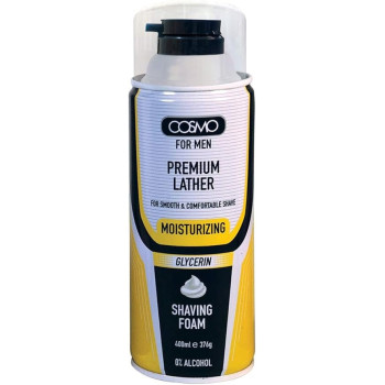 Cosmo For Men Premium Lather Shaving Foam, 400 Ml, Yellow
