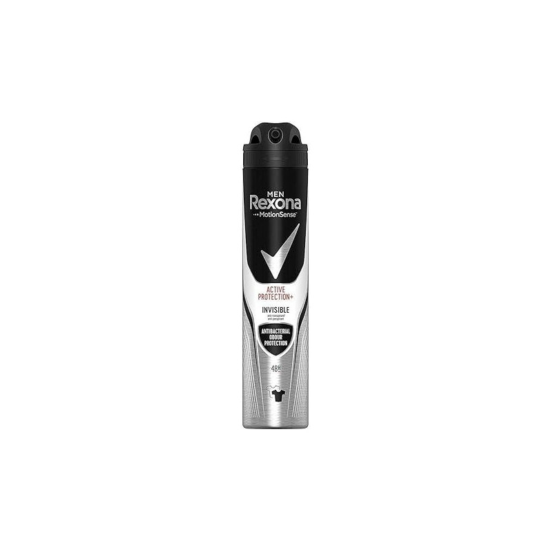 Rexona Men Motion Sense Deodorant Active Protection Plus Invisible Anti-Stain Antiperspirant 48H Spray, 200 Ml