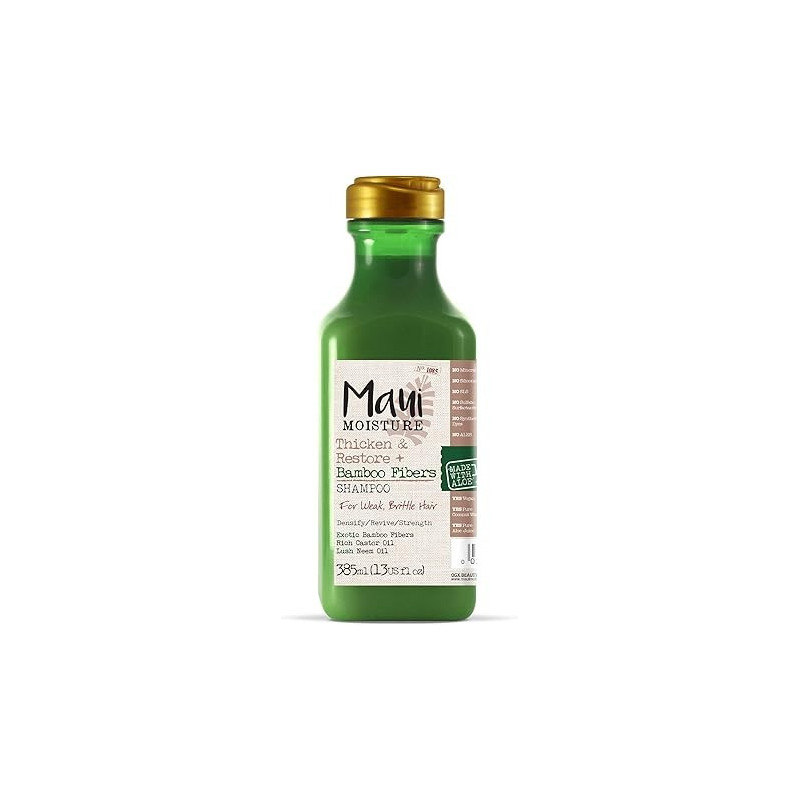Maui Moisture Thicken And Restore And Bamboo Fibre Shampoo, 385 Ml, Pack Of 2